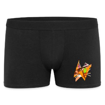 Funny Kitten Abstract - Männer Boxer Shorts - Schwarz - Vorne