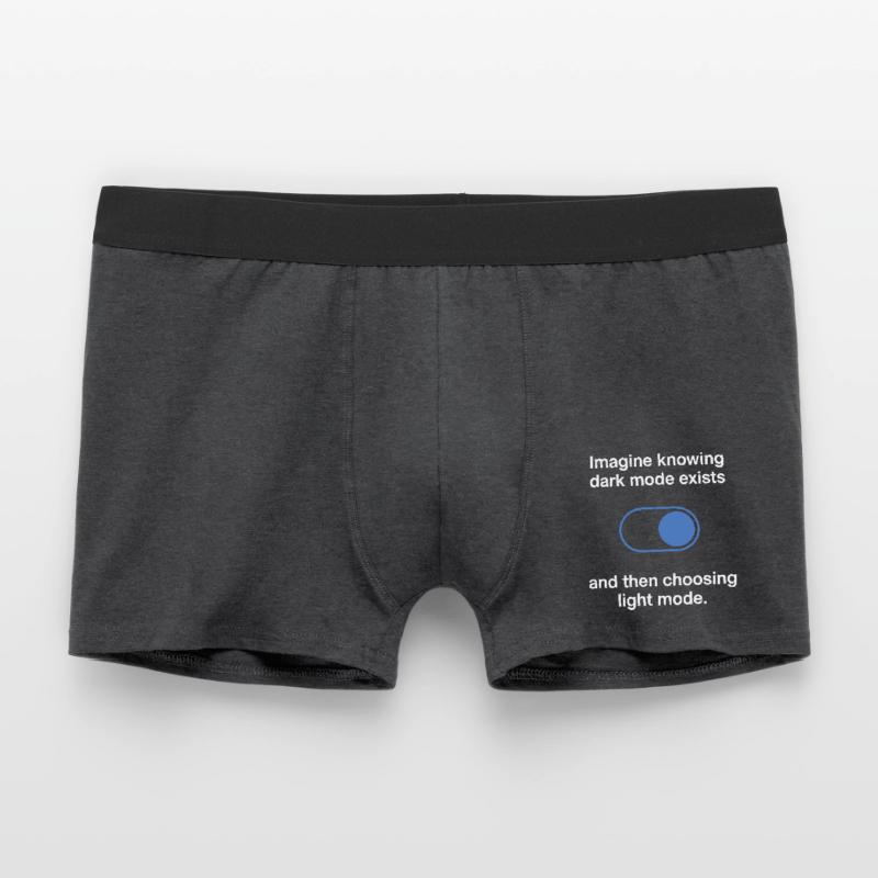 Dark Mode Exists Programmierer IT Nerd Coder Büro Männer Boxer Shorts