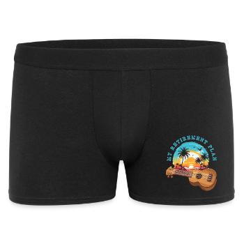 My Retirement Plan Ukulele Hawaii Musiker Rentner - Männer Boxer Shorts - Schwarz - Vorne