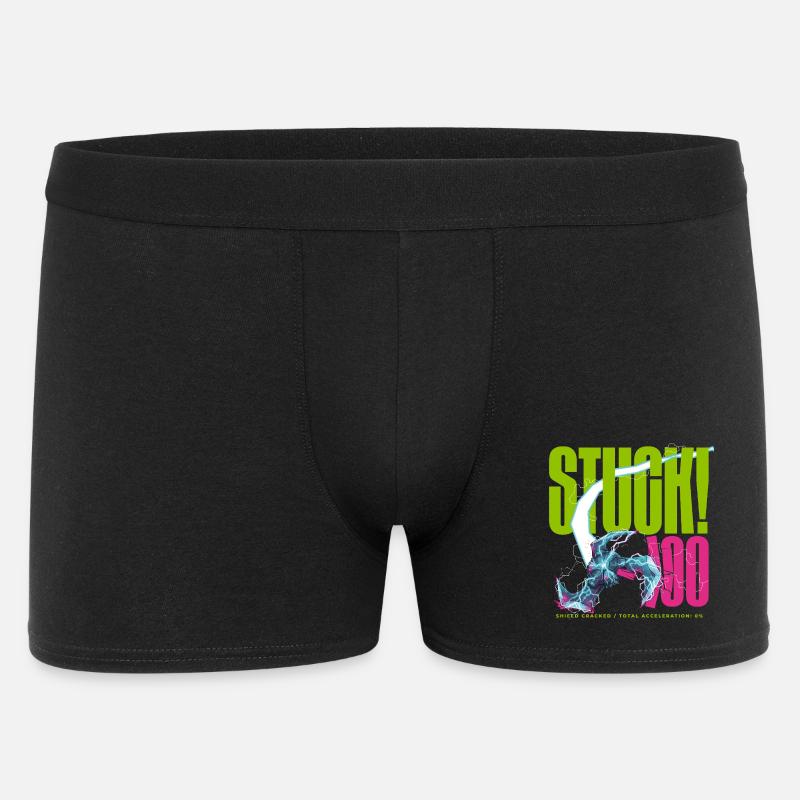 STUCK! 100 Shield Cracked - Men's Boxer Shorts - black
