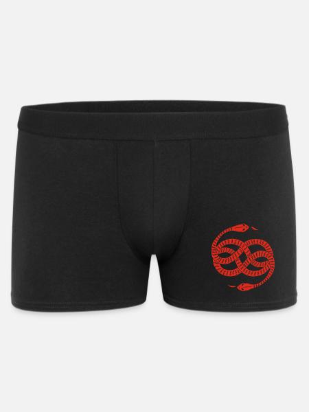 Unendliche Rote Schlangen - Männer Boxer Shorts - Schwarz