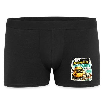 Vertraue nie einem Keks - Männer Boxer Shorts - Schwarz - Vorne
