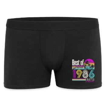Cadeau d’anniversaire vintage de juin 1986 rétro - Boxer Homme - noir - Devant