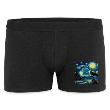 Nazca Booby Starry Night - Men's Boxer Shorts - black - Front
