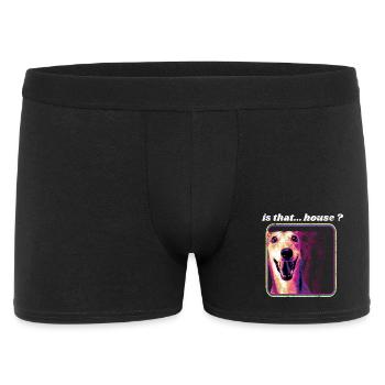 Ist das Haus – Funny Dog Festival EDM Haus - Männer Boxer Shorts - Schwarz - Vorne