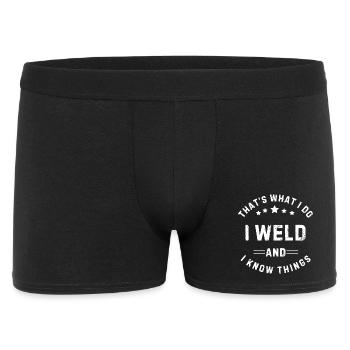 Je soude et je sais des choses Cadeau de soudeur - Boxer Homme - noir - Devant