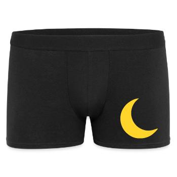 Mond Sichel Gelb - Männer Boxer Shorts - Schwarz - Vorne