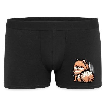 Zwergspitz Zwergspitze Spitzhund Zwergspitzhalter - Männer Boxer Shorts - Schwarz - Vorne