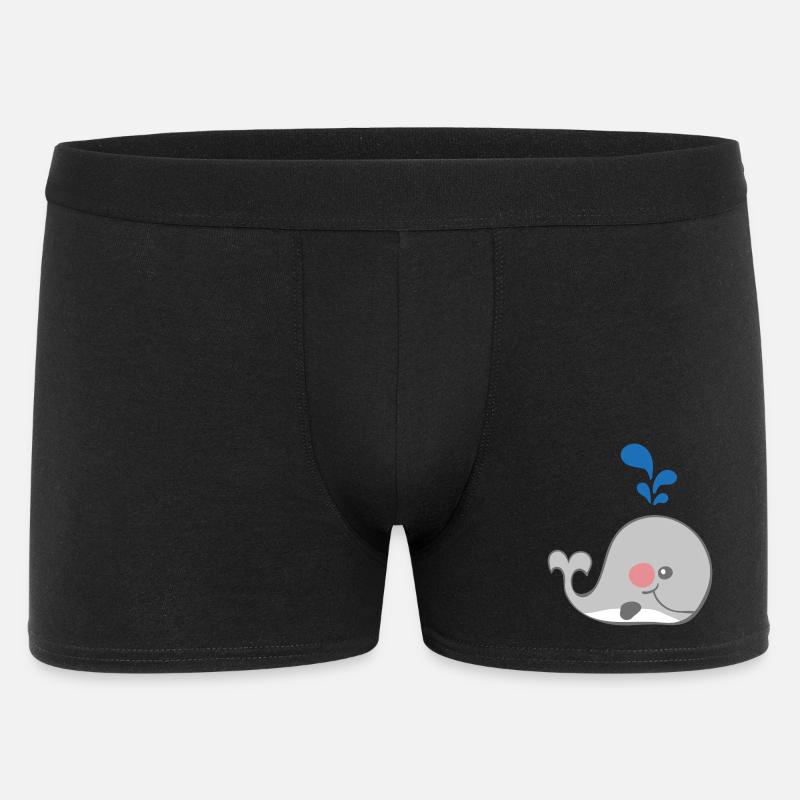 Wal - Männer Boxer Shorts - Schwarz
