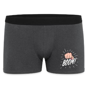 Strip Pop with female fist - Men's Boxer Shorts - charcoal grey - Front