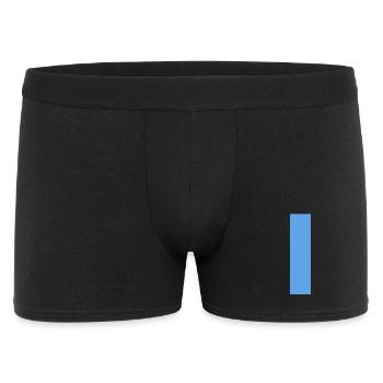 Blue line through the middle - Men's Boxer Shorts - black - Front