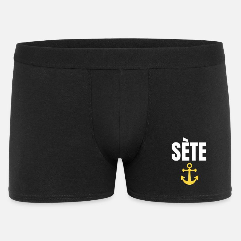 Sète Anker Grafik Sète Souvenir - Männer Boxer Shorts - Schwarz