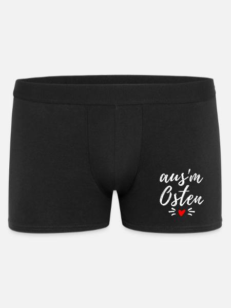 Osten - Ossi - Ost Deutschland - Mauerfall - Männer Boxer Shorts - Schwarz