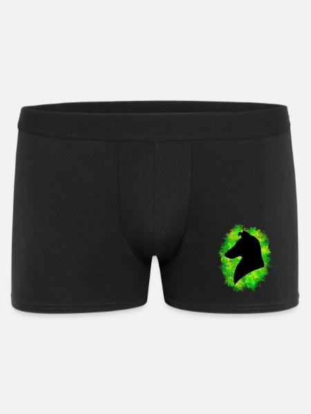 Colley shorthair vert jaune - Boxer Homme - noir