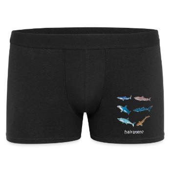 heiraten, hairaten, Hochzeit, Hai, Haie, Haifisch - Männer Boxer Shorts - Schwarz - Vorne