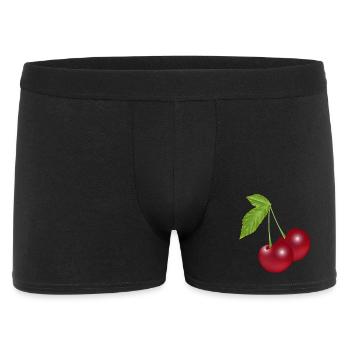 belles cerises rouges foncées croquantes - Boxer Homme - noir - Devant