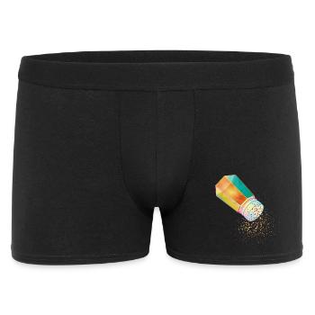 Pfefferstreuer aus buntem Glas mit Pfefferkörner - Männer Boxer Shorts - Schwarz - Vorne
