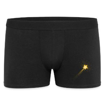 petite étoile filante dorée dans le ciel nocturne - Boxer Homme - noir - Devant
