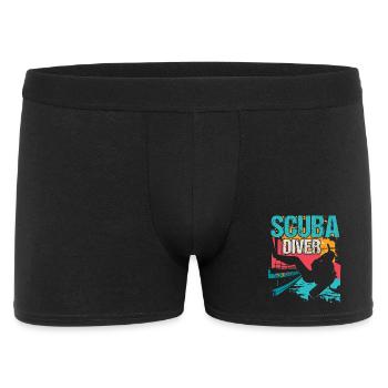 Diver Scuba Diving - Men's Boxer Shorts - black - Front