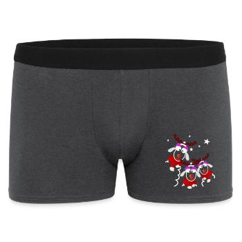 Reindeer Ladies Christmas - Men's Boxer Shorts - charcoal grey - Front