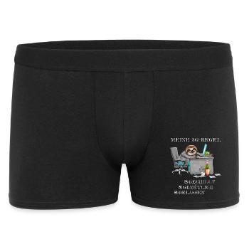 Faultier 3G Regel Bürohumor Geschenk Kollege - Männer Boxer Shorts - Schwarz - Vorne