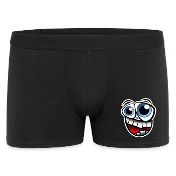 Gesicht Comic - Männer Boxer Shorts - Schwarz - Vorne