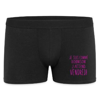 J'attend vendredi humour - Boxer Homme - noir - Devant