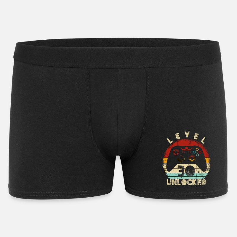 Levelfreigeschalteter Controller Retro - Männer Boxer Shorts - Schwarz