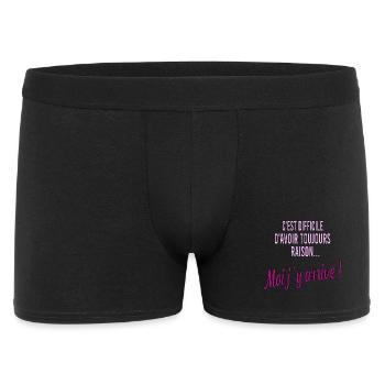 c'est difficile d'avoir toujours raison - Boxer Homme - noir - Devant