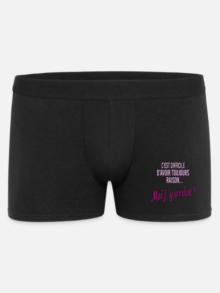 c'est difficile d'avoir toujours raison - Boxer Homme - noir
