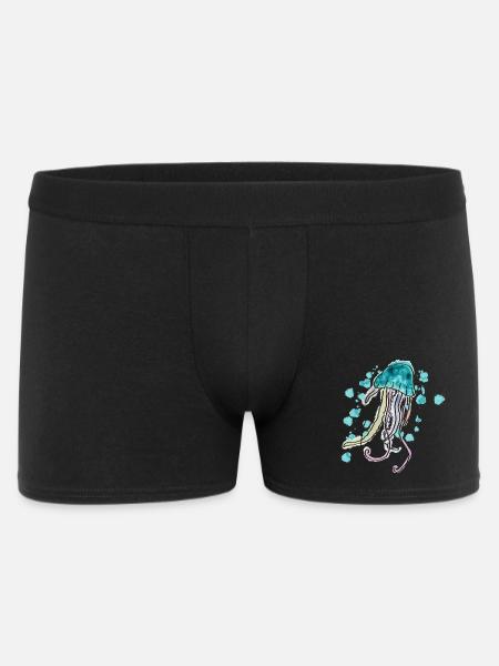 Watercolor Jellyfish Design for Sea Lovers - Men's Boxer Shorts - black