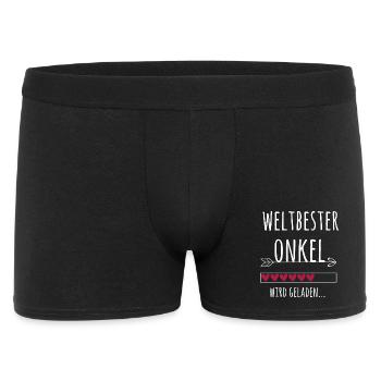 Weltbester Onkel Ankündigung Schwangerschaft Baby - Männer Boxer Shorts - Schwarz - Vorne