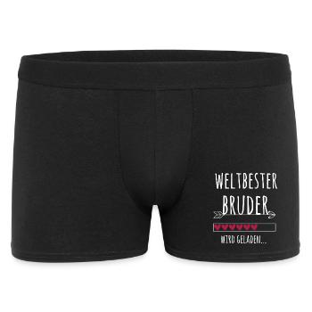 Weltbester Bruder Ankündigung Schwangerschaft Baby - Männer Boxer Shorts - Schwarz - Vorne