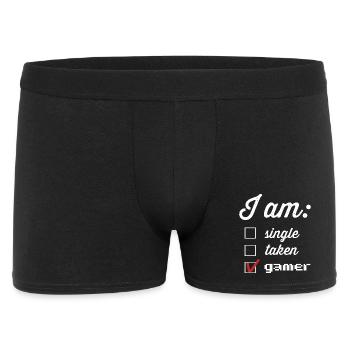 Player status: single taken gamer - Men's Boxer Shorts - black - Front