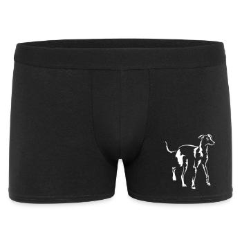 Italienisches Windspiel "Black Edition" - Männer Boxer Shorts - Schwarz - Vorne