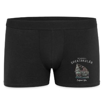 Ulm ist schräg und spektakulär, kultiges Haus - Männer Boxer Shorts - Schwarz - Vorne