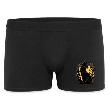 Silhouette De Chat - Boxer Homme - noir - Devant