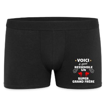 Frère Super Héros Inspirant - Boxer Homme - noir - Devant