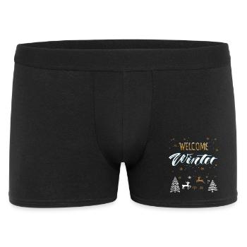 Bienvenue à l’hiver - Boxer Homme - noir - Devant