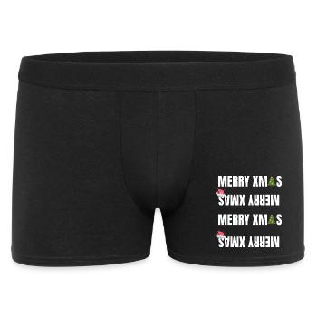 Merry Xmas Christmas Outfit Hohoho Winter - Men's Boxer Shorts - black - Front