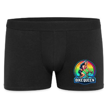 Bike Queen Regenbogen Abzeichen - Männer Boxer Shorts - Schwarz - Vorne