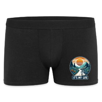 Sunset Mountain Cycling Adventure - Men's Boxer Shorts - black - Front