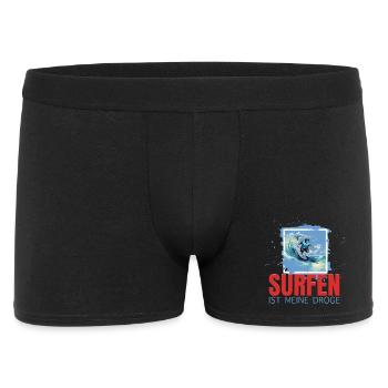 Surfen ist meine Droge - Männer Boxer Shorts - Schwarz - Vorne