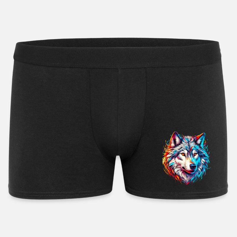Wolf - Men's Boxer Shorts - black