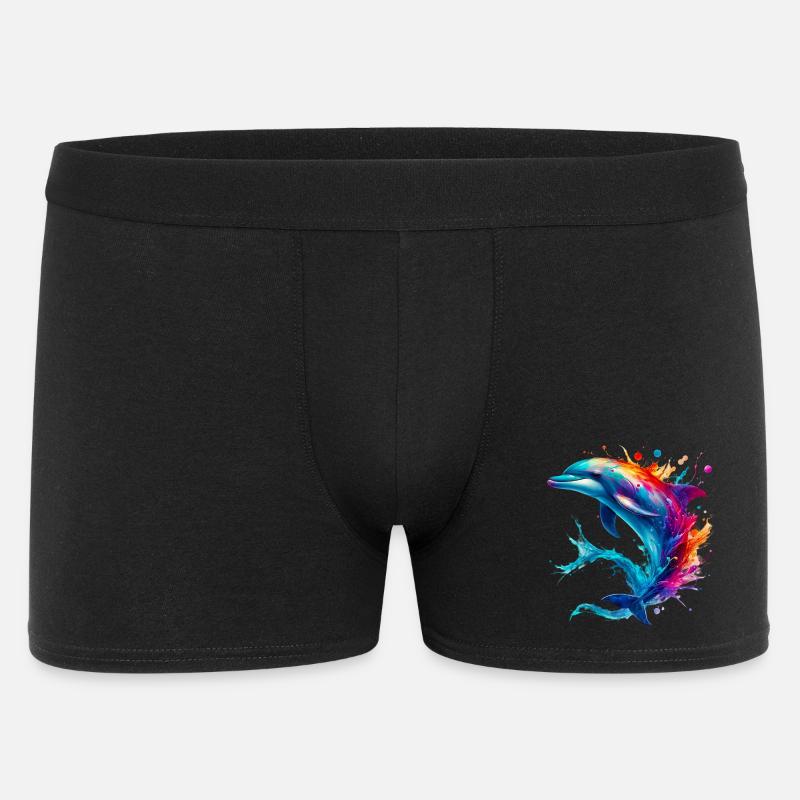 Delfin - Männer Boxer Shorts - Schwarz
