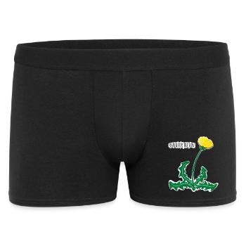 Vivid dandelion illustration with 🌞 motivation! - Men's Boxer Shorts - black - Front