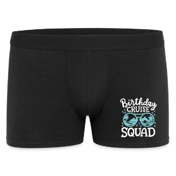Geburtstags-Kreuzfahrtparty - Männer Boxer Shorts - Schwarz - Vorne