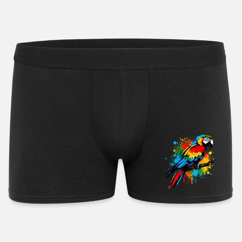 Papagei - Männer Boxer Shorts - Schwarz