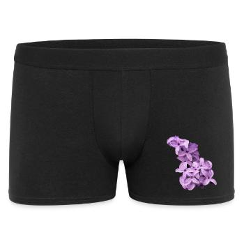 Fliederblütencluster - Männer Boxer Shorts - Schwarz - Vorne