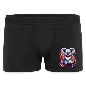 Koala - Männer Boxer Shorts - Schwarz - Vorne